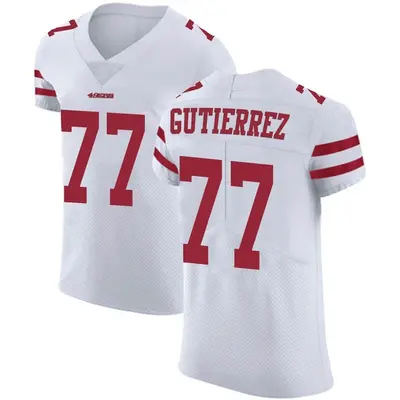 Men's Elite Alfredo Gutierrez San Francisco 49ers White Vapor Untouchable Jersey