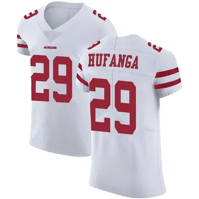 Men's Elite Talanoa Hufanga San Francisco 49ers White Vapor Untouchable Jersey