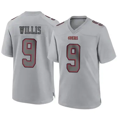 Men's Game Brayden Willis San Francisco 49ers Gray Atmosphere Fashion Jersey