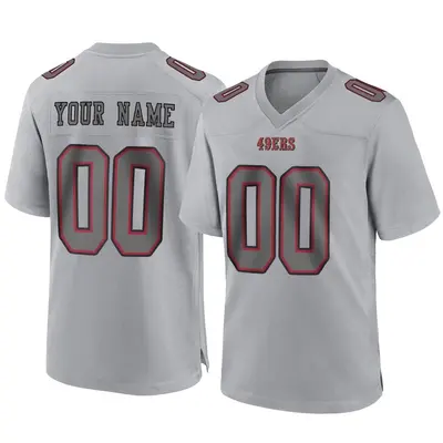 Men's Game Custom San Francisco 49ers Gray Atmosphere Fashion Jersey