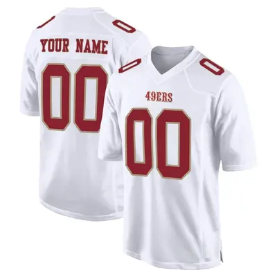 Men's Game Custom San Francisco 49ers White Fashion Jersey