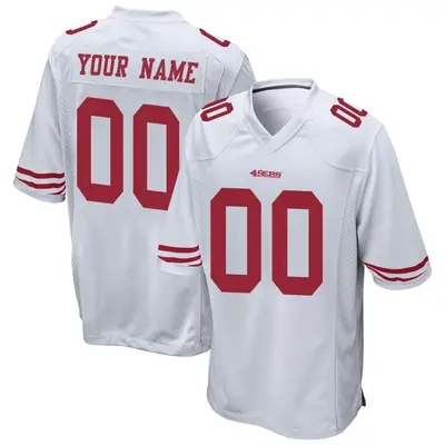 Men's Game Custom San Francisco 49ers White Jersey