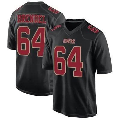 Men's Game Jake Brendel San Francisco 49ers Black Fashion Jersey