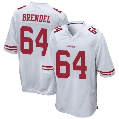 Men's Game Jake Brendel San Francisco 49ers White Jersey