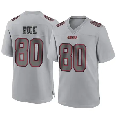 Men's Game Jerry Rice San Francisco 49ers Gray Atmosphere Fashion Jersey