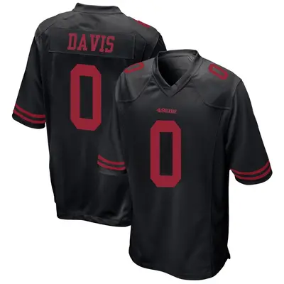 Men's Game Khalil Davis San Francisco 49ers Black Alternate Jersey