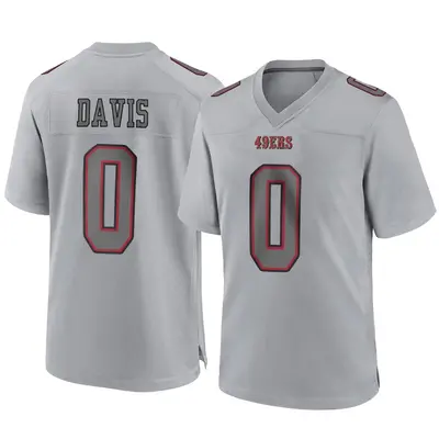 Men's Game Khalil Davis San Francisco 49ers Gray Atmosphere Fashion Jersey