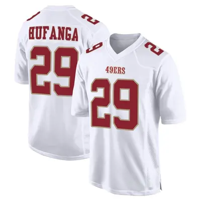 Men's Game Talanoa Hufanga San Francisco 49ers White Fashion Jersey