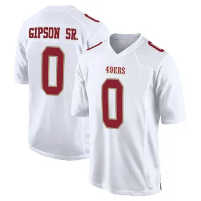 Men's Game Tashaun Gipson Sr. San Francisco 49ers White Fashion Jersey