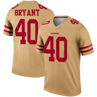 Men's Legend Austin Bryant San Francisco 49ers Gold Inverted Jersey