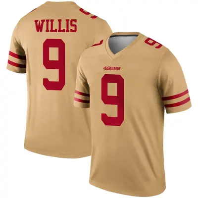 Men's Legend Brayden Willis San Francisco 49ers Gold Inverted Jersey