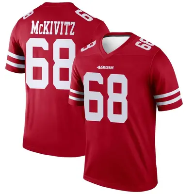 Men's Legend Colton McKivitz San Francisco 49ers Scarlet Jersey