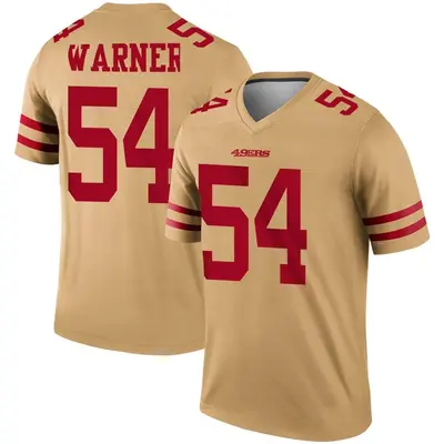 Men's Legend Fred Warner San Francisco 49ers Gold Inverted Jersey