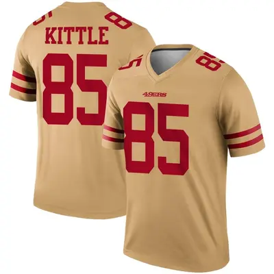 Men's Legend George Kittle San Francisco 49ers Gold Inverted Jersey