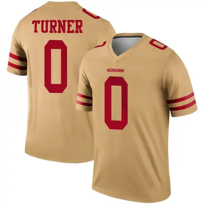 Men's Legend Malik Turner San Francisco 49ers Gold Inverted Jersey