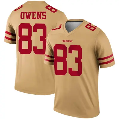 Men's Legend Terique Owens San Francisco 49ers Gold Inverted Jersey