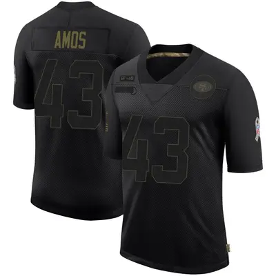 Men's Limited Adrian Amos San Francisco 49ers Black 2020 Salute To Service Jersey