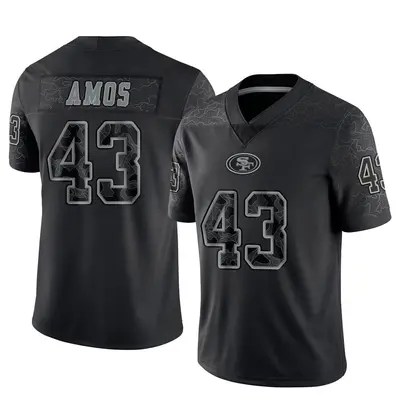 Men's Limited Adrian Amos San Francisco 49ers Black Reflective Jersey