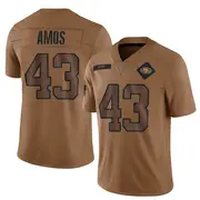 Men's Limited Adrian Amos San Francisco 49ers Brown 2023 Salute To Service Jersey