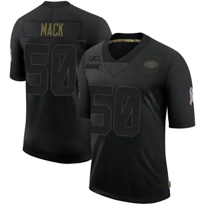 Men's Limited Alex Mack San Francisco 49ers Black 2020 Salute To Service Jersey