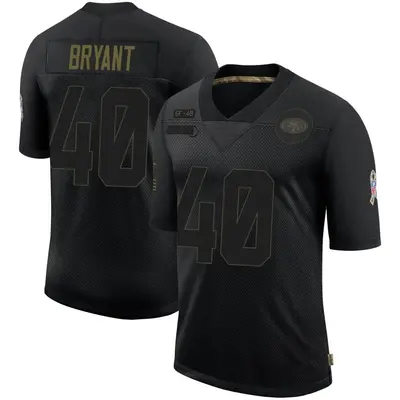 Men's Limited Austin Bryant San Francisco 49ers Black 2020 Salute To Service Jersey