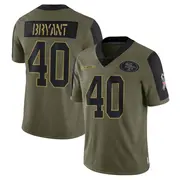 Men's Limited Austin Bryant San Francisco 49ers Olive 2021 Salute To Service Jersey