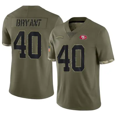 Men's Limited Austin Bryant San Francisco 49ers Olive 2022 Salute To Service Jersey