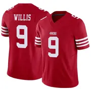 Men's Limited Brayden Willis San Francisco 49ers Scarlet Vapor F.U.S.E. Jersey