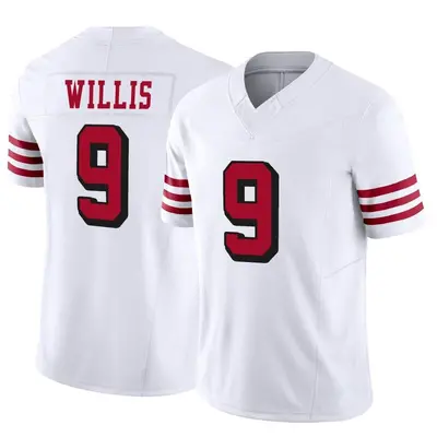 Men's Limited Brayden Willis San Francisco 49ers White Alternate Vapor F.U.S.E. Jersey