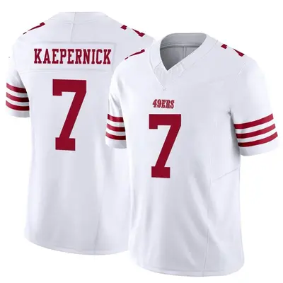 Men's Limited Colin Kaepernick San Francisco 49ers White Vapor F.U.S.E. Jersey