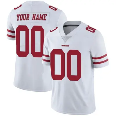 Men's Limited Custom San Francisco 49ers White Vapor Untouchable Jersey