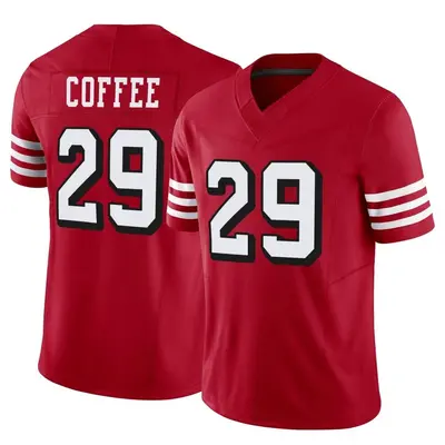 Men's Limited Glen Coffee San Francisco 49ers Scarlet Alternate Vapor F.U.S.E. Jersey