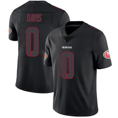 Men's Limited Khalil Davis San Francisco 49ers Black Impact Jersey