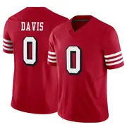 Men's Limited Khalil Davis San Francisco 49ers Scarlet Alternate Vapor F.U.S.E. Jersey