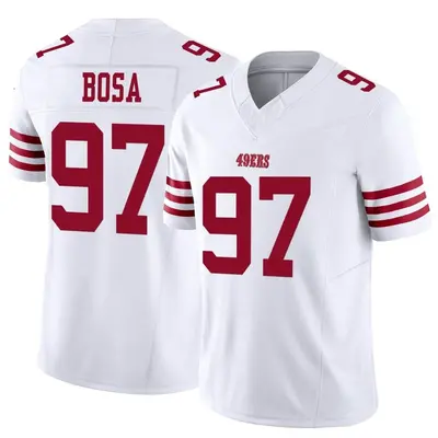 Men's Limited Nick Bosa San Francisco 49ers White Vapor F.U.S.E. Jersey