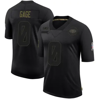 Men's Limited Russell Gage San Francisco 49ers Black 2020 Salute To Service Jersey