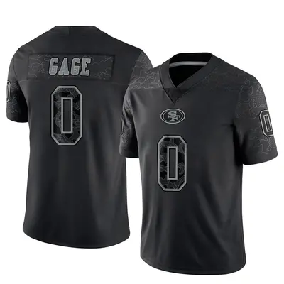 Men's Limited Russell Gage San Francisco 49ers Black Reflective Jersey