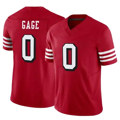 Men's Limited Russell Gage San Francisco 49ers Scarlet Alternate Vapor F.U.S.E. Jersey