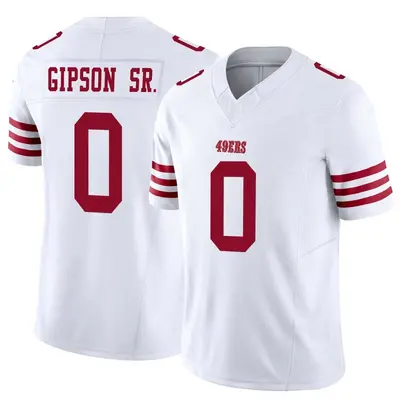 Men's Limited Tashaun Gipson Sr. San Francisco 49ers White Vapor F.U.S.E. Jersey