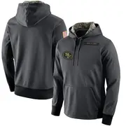 Men's San Francisco 49ers Anthracite Salute to Service Player Performance Hoodie