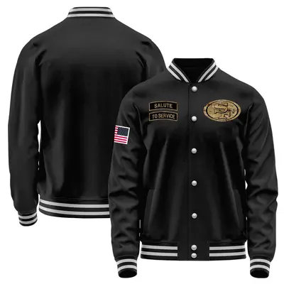 Men's San Francisco 49ers Black Salute to Service Sideline Performance Jacket