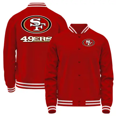 Men's San Francisco 49ers Red Full-Snap Jacket