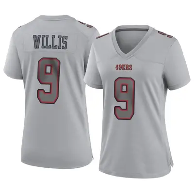 Women's Game Brayden Willis San Francisco 49ers Gray Atmosphere Fashion Jersey