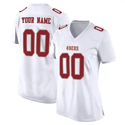 Women's Game Custom San Francisco 49ers White Fashion Jersey