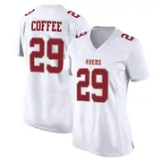 Women's Game Glen Coffee San Francisco 49ers White Fashion Jersey