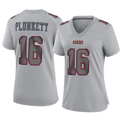 Women's Game Jim Plunkett San Francisco 49ers Gray Atmosphere Fashion Jersey