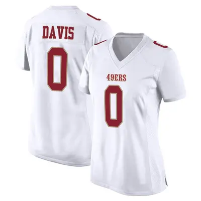 Women's Game Khalil Davis San Francisco 49ers White Fashion Jersey