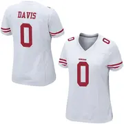 Women's Game Khalil Davis San Francisco 49ers White Jersey