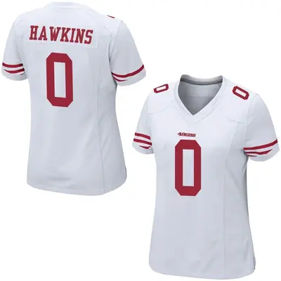 Women's Game Taylor Hawkins San Francisco 49ers White Jersey