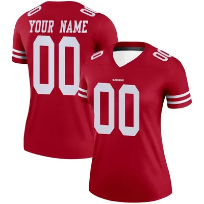 Women's Legend Custom San Francisco 49ers Scarlet Jersey